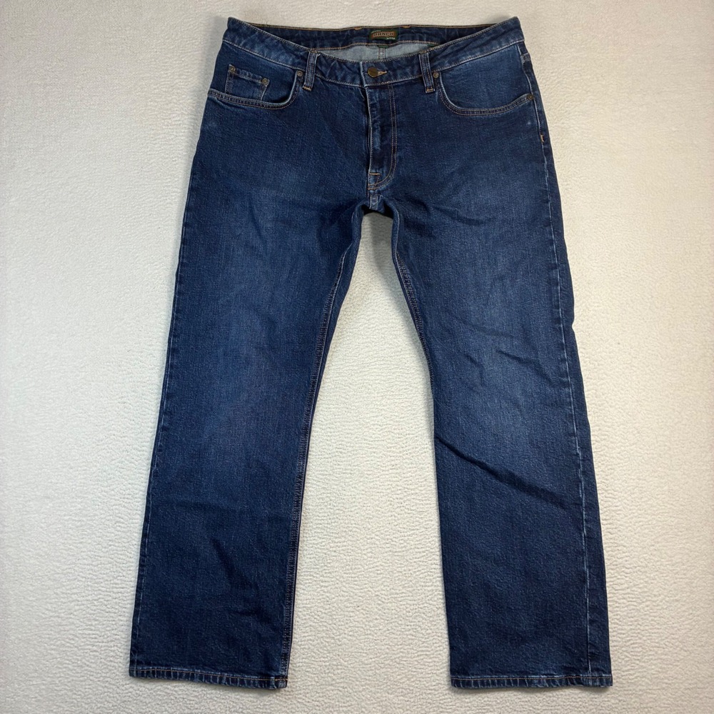Tecovas Ranch Wear Straight Jeans Men 36x30 Dark Blue Fade Denim Western Cowboy